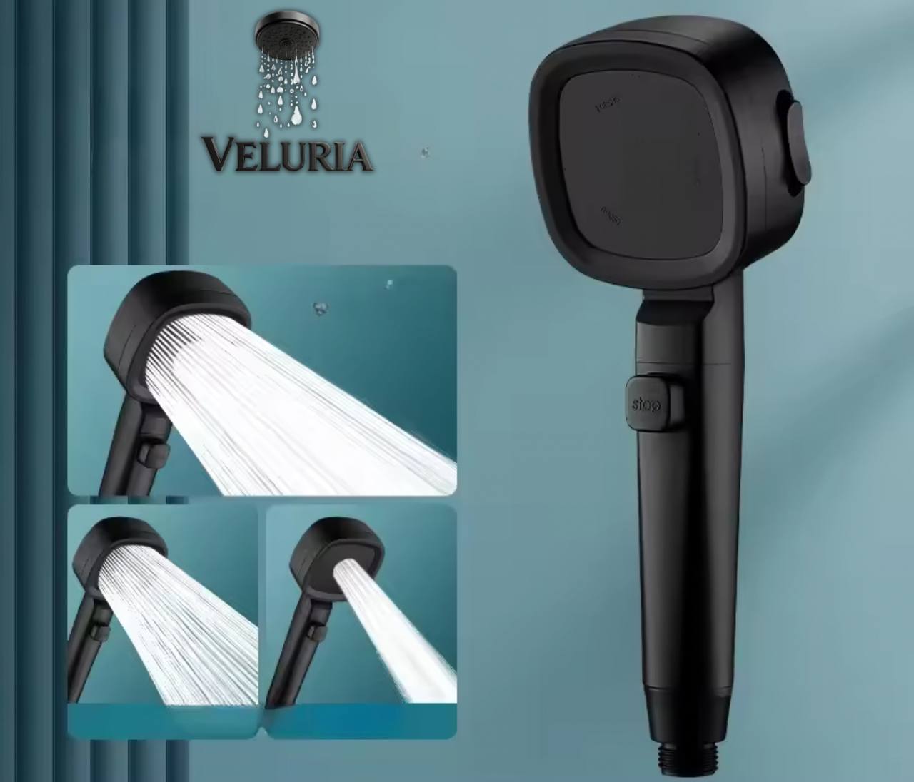 Veluria - Pommeau de Douche 3 en 1