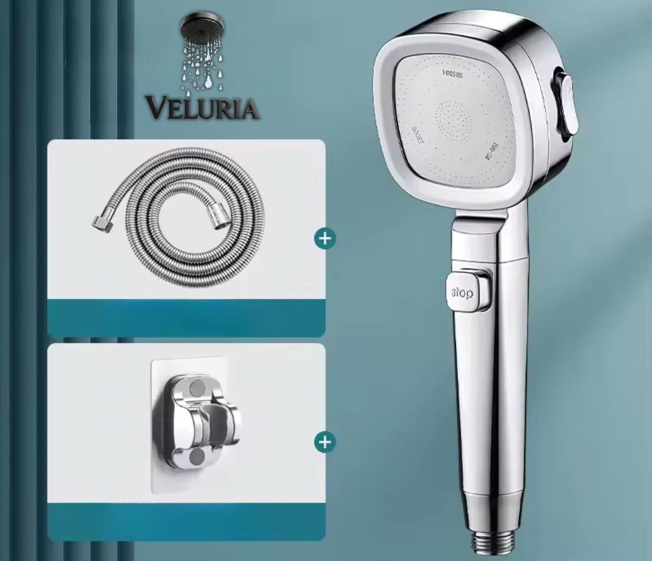 Veluria - Pommeau de Douche 3 en 1